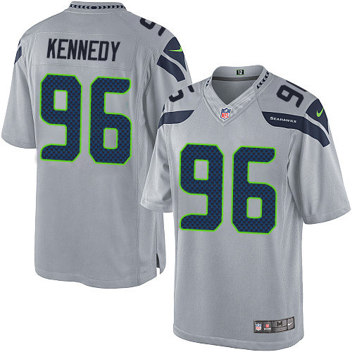 Men's Limited Cortez Kennedy Nike Jersey Grey Alternate - #96 NFL Seattle Seahawks